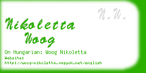 nikoletta woog business card